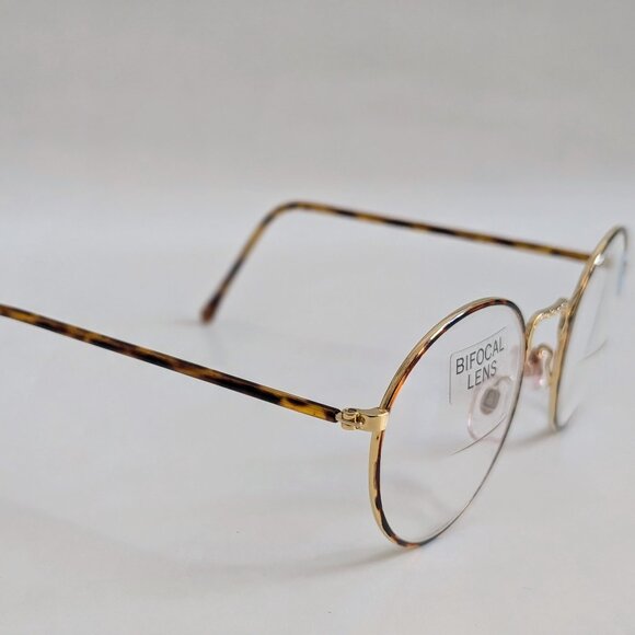 (NWT) Vintage 90's Round Metal Bi-Focal Reading Glasses (Gold/Tortuga) - Picture 2 of 5